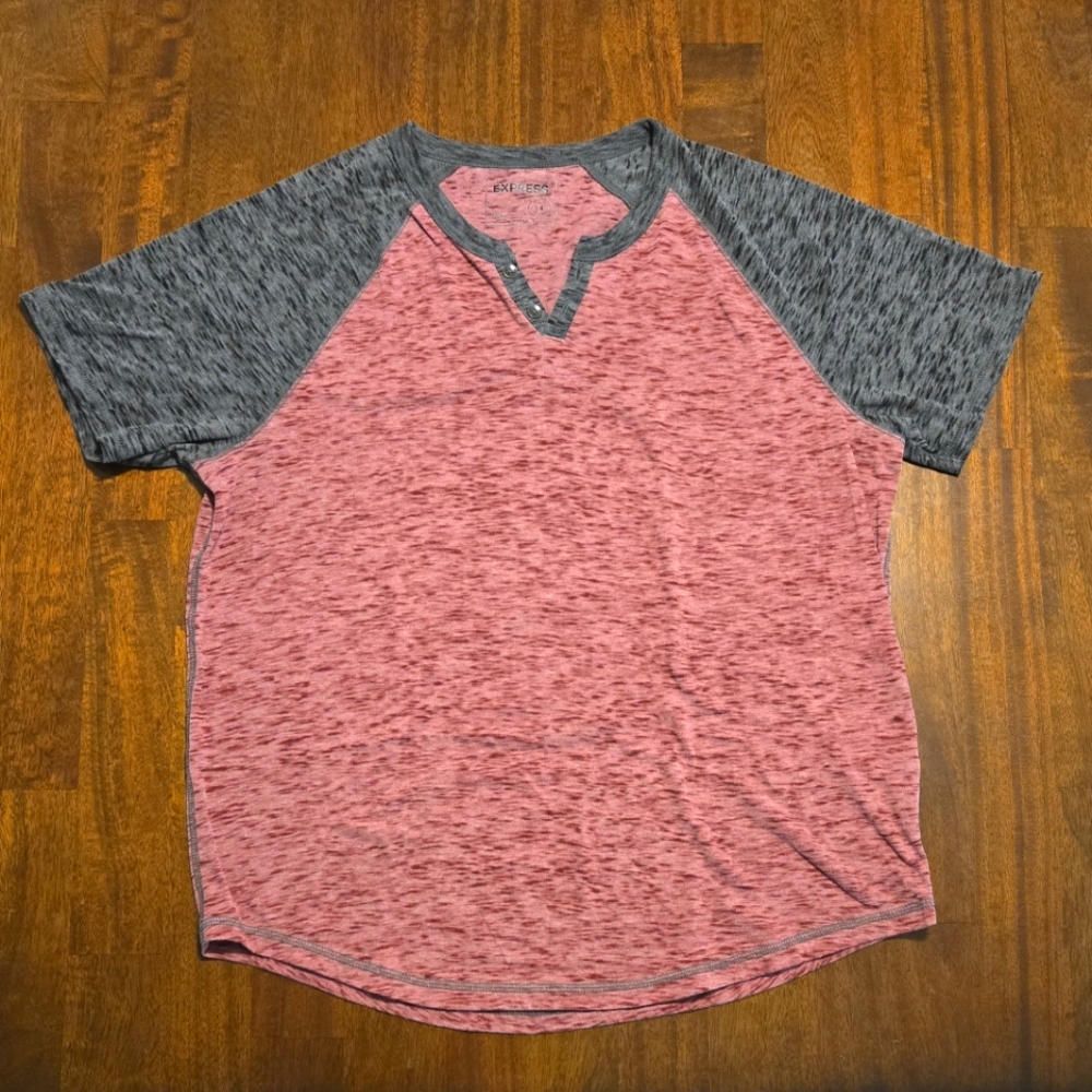 Express Short sleeve henley shirt